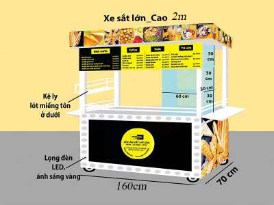 Thiết kế- Thi công Kiot thức ăn nhanh Sài Gòn